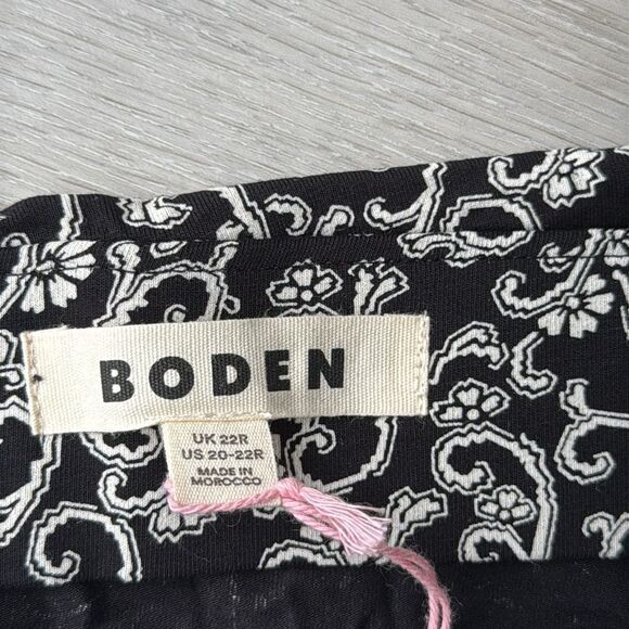 BODEN sides‎ split jersey skirt black abstract vine size 20-22R NWT in packaging - Picture 4 of 4